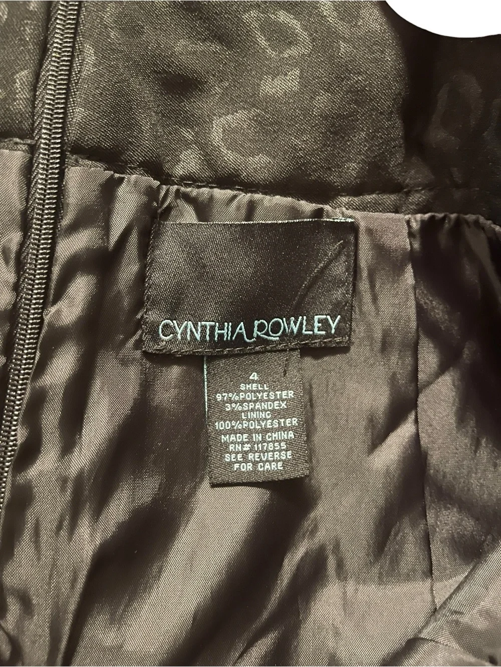 Cynthia Rowley Charcoal Jacquard Pencil Skirt